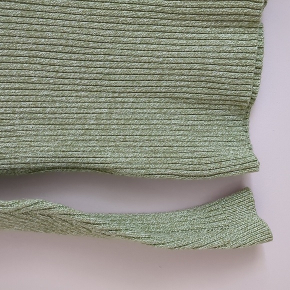 Small Sundance Ribbed Green Silk Blend Turtleneck Sweater Soft Cozy Comfy - Picture 11 of 12